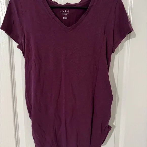Isabel Maternity by Ingrid & Isabel Women's Purple V-Neck Top - Picture 1 of 3
